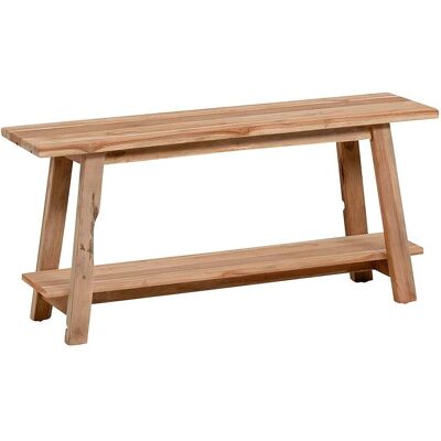 Kave Home Safara genbrugt teakbænk - 100cm - Naturlig - Rustik Kave Home Safara genbrugt teakbænk - 100cm - Naturlig - Rustik