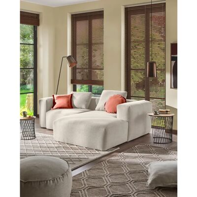 Kave Home - Sofa Blok 2-seter med Chaiselongue - Beige - Moderne Stil Kave Home - Sofa Blok 2-seter med Chaiselongue - Beige - Moderne Stil