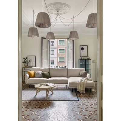Kave Home - Golvlampa Alish Beige Modern Metall 142cm Kave Home - Golvlampa Alish Beige Modern Metall 142cm