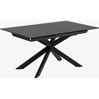 Kave Home - Utvidbart glassbord - Svart - Spisebord Kave Home - Utvidbart glassbord - Svart - Spisebord