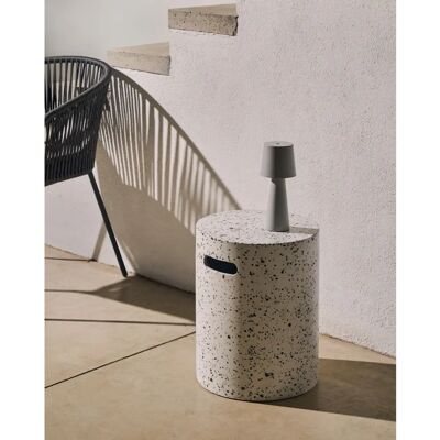 Kave Home Jenell Utendørs Fotpall - Ø 35cm Hvit Kave Home Jenell Utendørs Fotpall - Ø 35cm Hvit