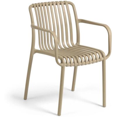 Kave Home Isabellini Beige Utendørsstol - Modern, Stabelbar, UV-Resistant Kave Home Isabellini Beige Utendørsstol - Modern, Stabelbar, UV-Resistant