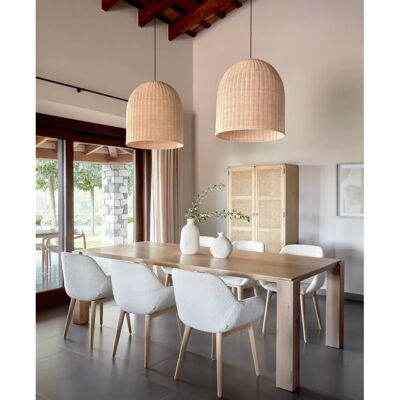 Kave Home Druciana Rattan taklampa skärm - Naturlig finish Kave Home Druciana Rattan taklampa skärm - Naturlig finish