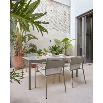 Kave Home Zaltana Stapelbare Outdoor-Stuhl - Aluminium, Weiß Kave Home Zaltana Stapelbare Outdoor-Stuhl - Aluminium, Weiß