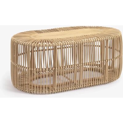 Kave Home Lael Sofabord - Naturlig - Kolonial vintage - 110x60 cm Kave Home Lael Sofabord - Naturlig - Kolonial vintage - 110x60 cm