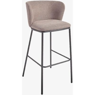 Kave Home Ciselia Skandinavisk Brun Polstret Barstol - Modern Kave Home Ciselia Skandinavisk Brun Polstret Barstol - Modern