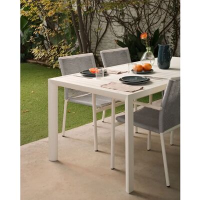 Kave Home - Aluminiumbord - Vit - 180x90cm Kave Home - Aluminiumbord - Vit - 180x90cm