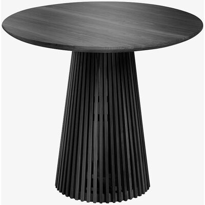Kave Home Jeanette Sorte Rundt Massivt Træ Bord - Spisebord Kave Home Jeanette Sorte Rundt Massivt Træ Bord - Spisebord