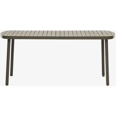 Kave Home Utendørs Aluminium Bord Joncols - 180x90cm - Grønn - Hagemøbler Kave Home Utendørs Aluminium Bord Joncols - 180x90cm - Grønn - Hagemøbler