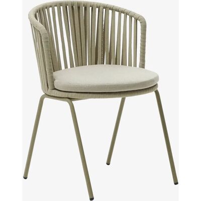 Kave Home Saconca Utendørsstol - Moderne Nordisk Stål Beige Kave Home Saconca Utendørsstol - Moderne Nordisk Stål Beige