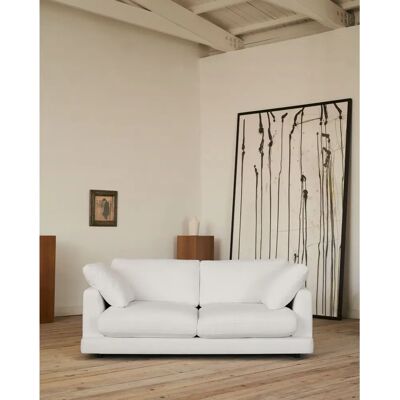 Kave Home Gala 3-seters sofa - Rustikk, hvit, 87cm høy Kave Home Gala 3-seters sofa - Rustikk, hvit, 87cm høy