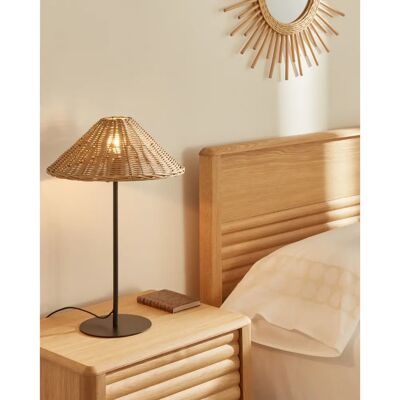 KAVE HOME Urania Rattan Metal Bordlampe - Rustik stil KAVE HOME Urania Rattan Metal Bordlampe - Rustik stil