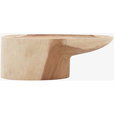 Kave Home - Massiver Mungur Holztisch - 90x50cm - Braun - Rustikaler Stil Kave Home - Massiver Mungur Holztisch - 90x50cm - Braun - Rustikaler Stil