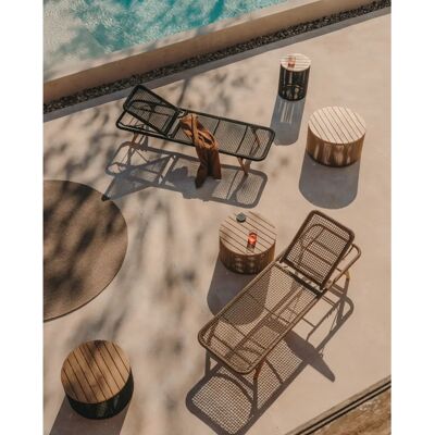 Kave Home Dandara Lounge Chair - Justerbar utendørs liggestol - Rustikk stil Kave Home Dandara Lounge Chair - Justerbar utendørs liggestol - Rustikk stil