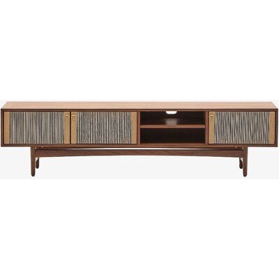 Kave Home Elan TV Skap - Valnøtt-utførelse - 3 Dører - 200cm Kave Home Elan TV Skap - Valnøtt-utførelse - 3 Dører - 200cm