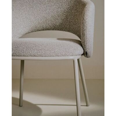 Kave Home Maina Esstuhl mit Armlehnen - Beige Chenille - 58x51x76 cm Kave Home Maina Esstuhl mit Armlehnen - Beige Chenille - 58x51x76 cm