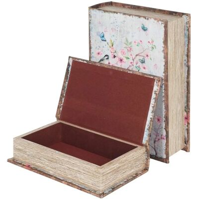 Sigris Buch Blumen Box-Set 2U - Romantische Dekoration - Papiergewicht - Blau Sigris Buch Blumen Box-Set 2U - Romantische Dekoration - Papiergewicht - Blau