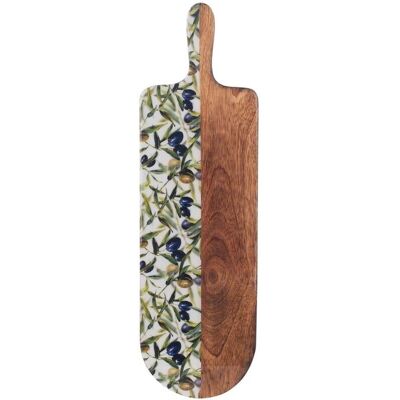 Signes Grimalt - Tabla de Madera Ovalada con Diseño de Aceitunas - Cocina Signes Grimalt - Tabla de Madera Ovalada con Diseño de Aceitunas - Cocina