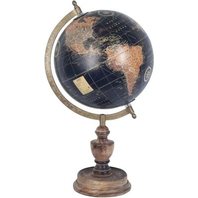 SIGNES GRIMALT Μαύρος Παγκόσμιος Γύρος 20x22x39cm - Διακόσμηση SIGNES GRIMALT Μαύρος Παγκόσμιος Γύρος 20x22x39cm - Διακόσμηση
