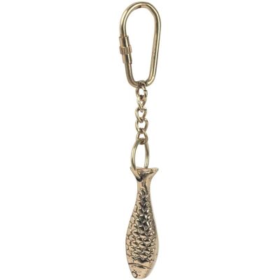 Signes Grimalt - Nautischer Fischpfeifen-Schlüsselanhänger - 2x12x1cm - Gold Signes Grimalt - Nautischer Fischpfeifen-Schlüsselanhänger - 2x12x1cm - Gold