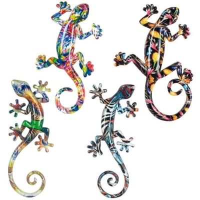 Lagartos Pequeños de Resina Coloridos - 4 Unidades Figuras Animales Lagartos Pequeños de Resina Coloridos - 4 Unidades Figuras Animales