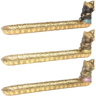 Soporte de Incienso de Resina Signes Grimalt - 3 piezas - Dorado - Accesorio para Incienso - Decoración Buda - Regalo para Jardín Soporte de Incienso de Resina Signes Grimalt - 3 piezas - Dorado - Accesorio para Incienso - Decoración Buda - Regalo para Jardín