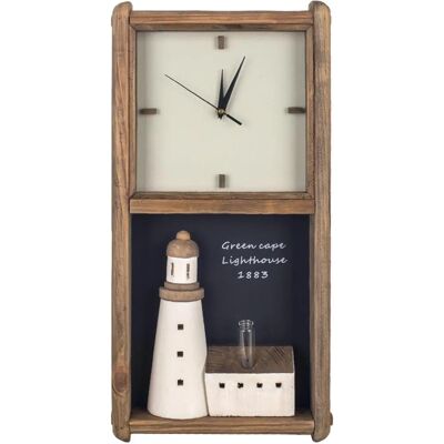 Τοίχον Ρολόι Signes Grimalt - Vintage Ξύλινο Φάρος 61cm Τοίχον Ρολόι Signes Grimalt - Vintage Ξύλινο Φάρος 61cm