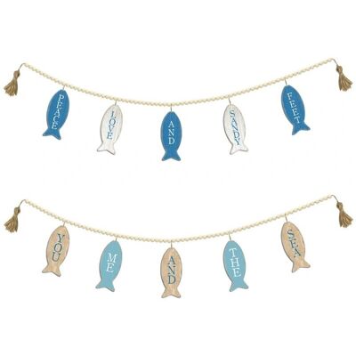 Signes Grimalt - Decoración Náutica de Peces - 2 Unidades - 18x2x130cm Signes Grimalt - Decoración Náutica de Peces - 2 Unidades - 18x2x130cm