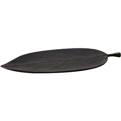 Bandeja Decorativa de Resina Grimalt - Negra 2.5x17x46cm Bandeja Decorativa de Resina Grimalt - Negra 2.5x17x46cm