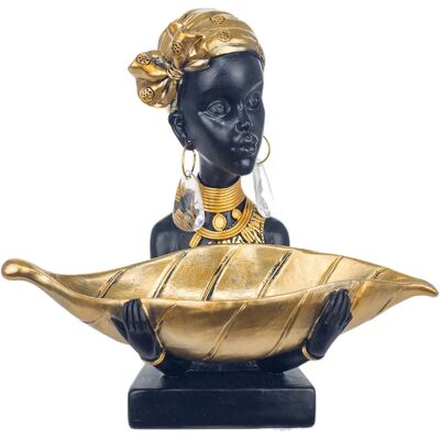 Signes Grimalt - Figurine Africaine - Base Noire - Décoration Maison - 22x7x10cm Signes Grimalt - Figurine Africaine - Base Noire - Décoration Maison - 22x7x10cm