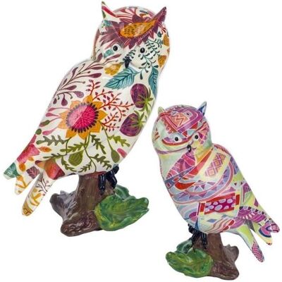Ensemble de Décoration Hiboux Signes Grimalt - Statues de Jardin en Résine - 13x6x9cm Ensemble de Décoration Hiboux Signes Grimalt - Statues de Jardin en Résine - 13x6x9cm