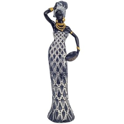 Signes Grimalt - Figura de Mujer Africana - Decoración Hogar - 33cm Signes Grimalt - Figura de Mujer Africana - Decoración Hogar - 33cm