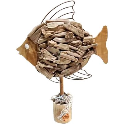 SIGNES GRIMALT Modelo: 30226 - Figura de pez marino - Decoración marina marrón SIGNES GRIMALT Modelo: 30226 - Figura de pez marino - Decoración marina marrón