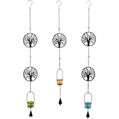 Signes Grimalt - Portavelas Árbol de la Vida - Metal, Negro - Pack de 3 Signes Grimalt - Portavelas Árbol de la Vida - Metal, Negro - Pack de 3