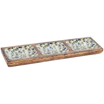 Bandeja de Madera de Mango Rectangular de ORIGEN Home Decor - Diseño Limones - 36x10cm Bandeja de Madera de Mango Rectangular de ORIGEN Home Decor - Diseño Limones - 36x10cm
