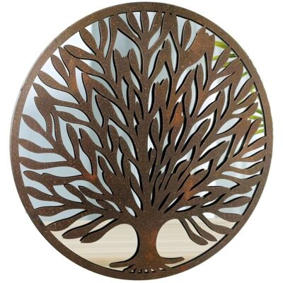 Signes Grimalt - Espejo Árbol de la Vida Decoración de Pared - Marrón - 50x50cm Signes Grimalt - Espejo Árbol de la Vida Decoración de Pared - Marrón - 50x50cm