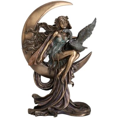 Signes Grimalt - Figura Hada Luna Bronce Dorado 25x16x9cm 31337 - Figurine Signes Grimalt - Figura Hada Luna Bronce Dorado 25x16x9cm 31337 - Figurine