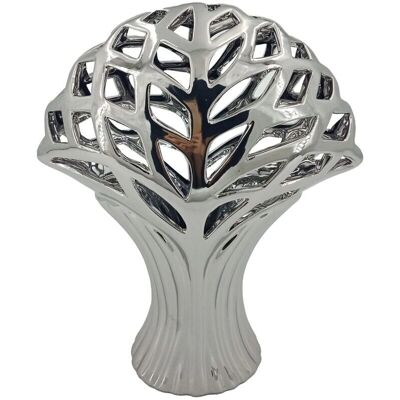 Figura de Árbol Plateada Origen Home Decor - 23x19x10cm - Decoración Figura de Árbol Plateada Origen Home Decor - 23x19x10cm - Decoración