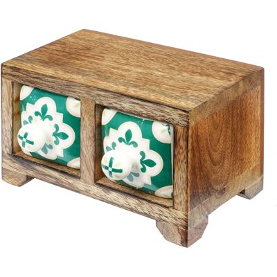 Signes Grimalt - Regalkorb - 2-drawer - Brown - Spice Rack Signes Grimalt - Regalkorb - 2-drawer - Brown - Spice Rack
