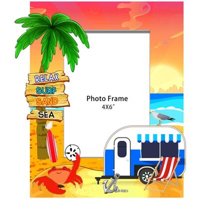 Cadre photo plage rouge Signes Grimalt - Cadre photo Cadre photo plage rouge Signes Grimalt - Cadre photo