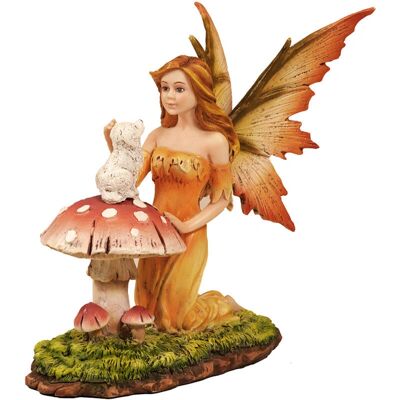 Χαριτωμένη Νεράιδα με Σκύλο - Fantasy Resin Διακόσμηση Χαριτωμένη Νεράιδα με Σκύλο - Fantasy Resin Διακόσμηση