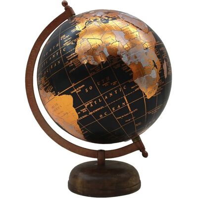 Signes Grimalt - Globe - Orange - Décoration Globe Terre - 20x22x28cm Signes Grimalt - Globe - Orange - Décoration Globe Terre - 20x22x28cm