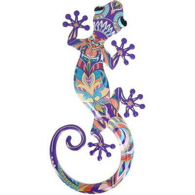 SIGRIS Lagarto de Metal lila - Decoración de Jardín - 46x20x2cm SIGRIS Lagarto de Metal lila - Decoración de Jardín - 46x20x2cm