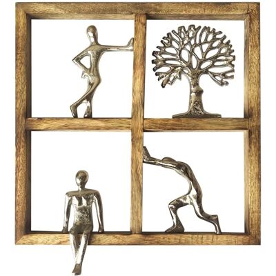 Signes Grimalt Arte de Pared de Mango Tallado a Mano - Estilo Bohemio Natural - 39,5cm Signes Grimalt Arte de Pared de Mango Tallado a Mano - Estilo Bohemio Natural - 39,5cm