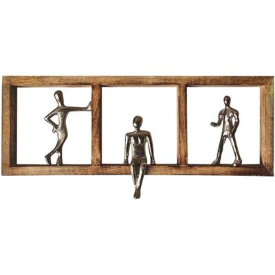 Signes Grimalt - Decoración de Pared Figuras en Madera Vintage Moderna 22.5x5.5x52cm Signes Grimalt - Decoración de Pared Figuras en Madera Vintage Moderna 22.5x5.5x52cm