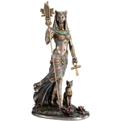 Statue de Bastet Déesse Égyptienne Bronze 27.5cm Statue de Bastet Déesse Égyptienne Bronze 27.5cm