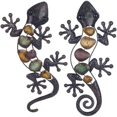 Conjunto de Decoración de Pared en Metal Signes Grimalt - 2 Piezas - Gris Jardín Conjunto de Decoración de Pared en Metal Signes Grimalt - 2 Piezas - Gris Jardín