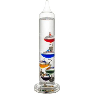 Signes Grimalt - Thermomètre Galileo - Cristal | 28x7,5x7,5cm - Transparent - Publicité Signes Grimalt - Thermomètre Galileo - Cristal | 28x7,5x7,5cm - Transparent - Publicité