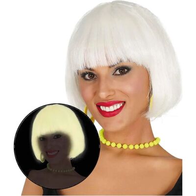 Disfrazzes Witte Gloei-in-het-Donker Wijk - Halloween Kostuumaccessoire Disfrazzes Witte Gloei-in-het-Donker Wijk - Halloween Kostuumaccessoire