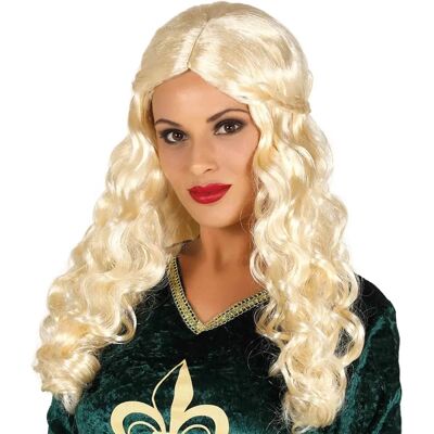 Disfraz medieval rubia con trenzas - Talla universal Disfraz medieval rubia con trenzas - Talla universal